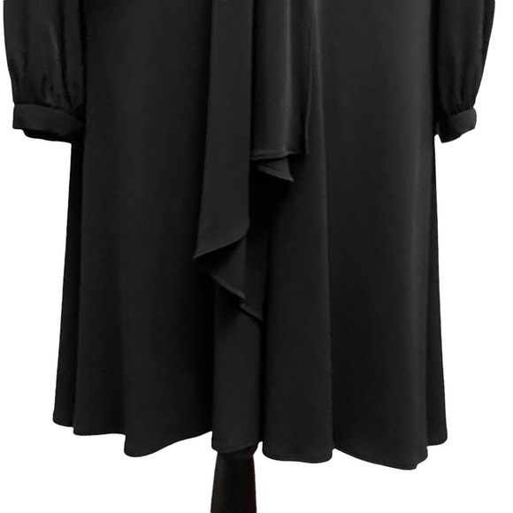 Donna Morgan Dress S Plunge Neck Ruched Back Side - Picture 4 of 7